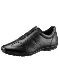 Slipper Geox "UOMO SYMBOL", Herren, Gr. 40, schwarz, Leder, Textil, Schuhe Slipper, Business Schuh, Sneaker in eleganter Form