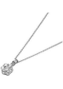 Kette mit Anh&auml;nger "mit Bl&uuml;tenanh&auml;nger, Silber 925", silber, Giorgio Martello MILANO, Halsketten, Damen, 43cm, Silber 925 (Sterlingsilber)