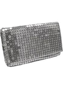 Abendtasche Steuer "Metall Pl&auml;ttchen mit Kristallen", Damen, Gr. B/H/T: 150cm, silber, Taschen Abendtasche