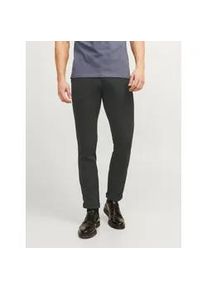 Jack & Jones Chinohose JACK & JONES "MARCO &ndash; Chinohose mit Stretchanteil und Komfort", Herren, Gr. 30, L&auml;nge 32, grau (dunkelgrau melange), Web, Obermaterial: 68% Polyester, 29% Viskose, 3% Elasthan, unifarben, slim fit normal, Hosen Chinohose, modisch, slim fit, Web