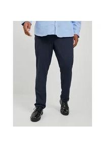 Jack & Jones PlusSize Chinohose "JPSTMARCO JJCOOPER CHINO NOOS PLS", Herren, Gr. 44 (5XL), L&auml;nge 34, blau (navy blazer), Web, Obermaterial: 52% Polyester, 21% Nylon, 17% Viskose, 10% Elasthan, JACK & JONES PLUSSIZE, unifarben, slim fit kn&ouml;chellang, Hosen Chinohose