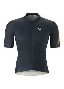 Radtrikot Gonso "TORNALE", Herren, Gr. S, nachtblau, 86% Polyester, 14% Elasthan, Rundhals, Trikots, Herren Radshirt kurzarm, atmungsaktives Fahrradtrikot mit R&uuml;ckentasche