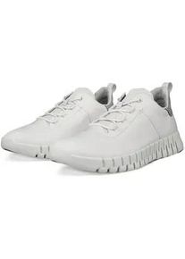 Sneaker Ecco "GRUUV M", Herren, Gr. 47, wei&szlig;, Glattleder, Schuhe Sneaker, Freizeitschuh, Halbschuh, mit herausnehmbarer Dual-Fit-Innensohle
