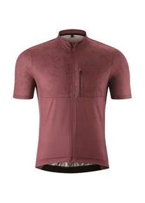 Radtrikot Gonso "PRESEGNO", Herren, Gr. S, dunkelrot, 95% Polyester, 5% Elasthan, Rundhals, Trikots, Herren Radshirt kurzarm, atmungsaktives Fahrradtrikot mit R&uuml;ckentasche