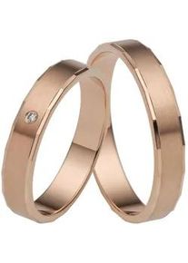 Trauring Firetti "Schmuck Geschenk Gold 375 Hochzeit Ehering "LIEBE" Gr. 52, rosa (ros&eacute;goldfarben), Fingerringe, Damen, 52, 0,01 SI = kleine Einschl&uuml;sse mit Brillant, Ros&eacute;gold 375, 4mm, Trauring, Made in Germany, wahlweise mit oder ohne Brillant