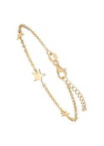 Armband Jobo "Sterne", gold (goldfarben), Armb&auml;nder, Damen, 19cm, Silber 925 (Sterlingsilber), Armband, 925 Silber vergoldet 19 cm