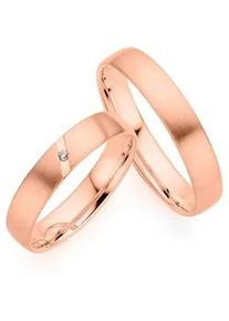 Phoenix Trauring PH&Ouml;NIX "Schmuck Geschenk Gold 333 Trauring Ehering LIEBE versch. Varianten" Gr. 49, rosa (ros&eacute;goldfarben), Fingerringe, Damen, 49, 0,01 SI = kleine Einschl&uuml;sse mit Brillant, Ros&eacute;gold 333, 4mm, Trauring, Made in Germany, wahlweise mit oder ohne Brillant