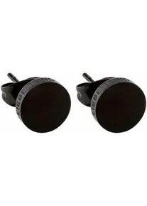 Paar Ohrstecker Liebeskind Berlin "Schmuck Geschenk Edelstahl Ohrringe Kreis", schwarz, Ohrringe, Damen, 8mm, Edelstahl