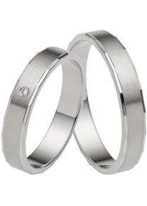 Trauring Firetti "Schmuck Geschenk Gold 375 Hochzeit Ehering "LIEBE" Gr. 72, wei&szlig; (wei&szlig;goldfarben), Fingerringe, Damen, 72, ohne Brillant, Wei&szlig;gold 375, 4mm, Trauring, Made in Germany, wahlweise mit oder ohne Brillant