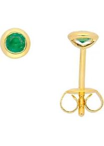 Adelia&acute;s Paar Ohrh&auml;nger ADELIA ́S "1 Paar 585 Gold Ohrringe / Ohrstecker mit Smaragd", gr&uuml;n, Ohrringe, Damen, Damen, Gold, 585 Gold mit Smaragd Goldschmuck f&uuml;r Damen