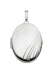 Medallionanh&auml;nger Jobo "Anh&auml;nger Medaillon oval", silber (silber 925), Schmuckanh&auml;nger, Damen, Silber 925 (Sterlingsilber), 925 Silber