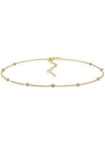 Collier Elli "Choker Labradorit Grau 925 Sterling Silber Gold-plated" Gr. 36, gold, Halsketten, Damen, 36,mit Stein, Silber 925 (Sterlingsilber), L: 36, Collier