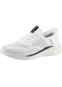 Slip-On Sneaker Skechers "SLADE-QUINTO", Herren, Gr. 47,5, grau (wei&szlig;, grau), Mesh, Textil, kontrastfarbene Details, Schuhe, Slipper, Freizeitschuh mit dezenten Kontrastbesatz