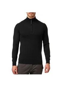 Troyer INDICODE "INAncona", Herren, Gr. S, schwarz, Strick, Obermaterial: 80% Baumwolle, 20% Polyester, unifarben, regular fit, ohne Ausschnitt, Pullover Troyer