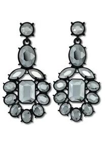 Paar Ohrh&auml;nger Steuer "Statement Ohrstecker", Damen, Gr. one-size, Metall, schwarz (schwarz, schwarz), Ohrringe