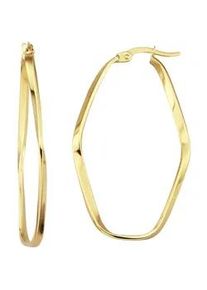 Paar Creolen Firetti "Schmuck Geschenk Gold 375 Ohrschmuck Ohrringe", gold (gelbgoldfarben), Ohrringe, Damen, Gelbgold 375