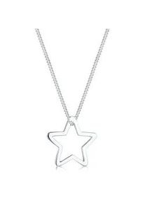 Kette mit Anh&auml;nger Elli "Anh&auml;nger Stern 925 Sterling Silber" Gr. 45, silber, Halsketten, Damen, 45, ohne Stein, Silber 925 (Sterlingsilber), L: 45