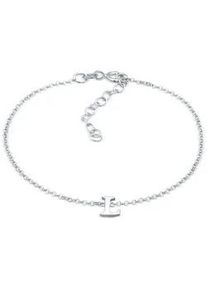 Armband Elli "Buchstaben Initialen Anh&auml;nger L 925 Silber" Gr. 16, silber, Armb&auml;nder, Damen, 16cm, ohne Stein, Silber 925 (Sterlingsilber), Armband