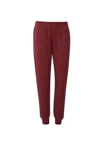 Sweathose oxmo "Sweathose OXBenita", Damen, Gr. XS, N-Gr, rot (wine rot melange), Obermaterial: 58% Viskose CV. 38% Polyester PES. 4% Elasthan EL., Hosen Sweathose