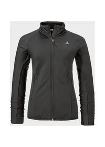 Sch&ouml;ffel Fleecejacke SCH&Ouml;FFEL "Fleece Jk Style Cascata WMS", Damen, Gr. 46, schwarz (9990, schwarz), Oberstoff: 94% Polyester, 6% Elasthan, regular fit, hoch geschlossener Ausschnitt, Jacken Fleecejacke