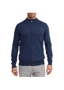Strickjacke INDICODE "Tinos", Herren, Gr. XXL, blau (navy mix), Strick, Obermaterial: 80% Baumwolle, 20% Polyamid, unifarben, normal, hoch geschlossener Ausschnitt, Strickjacken Strickjacke