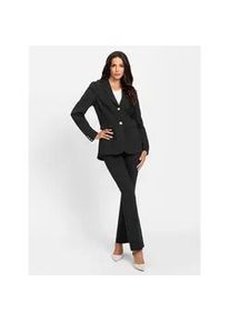 Hosenanzug Heine, Damen, Gr. 50, Normalgr&ouml;&szlig;en, schwarz, 67% Viskose, 27% Polyamid, 6% Elasthan, Anz&uuml;ge Hosenanzug