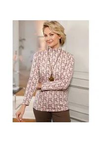 Langarmshirt Classic Basics "Shirt", Damen, Gr. 54, rosa (altrosa, bedruckt), 95% Baumwolle, 5% Elasthan, gemustert, mehrfarbig, Shirts Langarmshirt