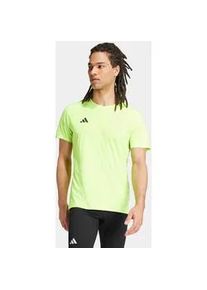 Laufshirt Adidas PERFORMANCE "ADIZERO ESSENTIALS RUNNING", Herren, Gr. L, gr&uuml;n (lucid lemon), Obermaterial: 100% Polyester, normal, Rundhals, Shirts Laufshirt