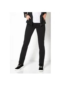R&ouml;hrenhose Toni "TO BE LOVED", Damen, Gr. 23, K-Gr, schwarz, Denim/Jeans, Obermaterial: 68% Baumwolle, 29% Polyester, 3% Elasthan, unifarben, Basic, slim fit kn&ouml;chellang, Hosen, mit kleinen Schmucksteinchen auf der Tasche