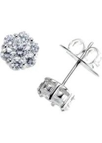 Paar Ohrstecker "Bl&uuml;te in verschiedenen Gr&ouml;&szlig;en, Silber 925" Gr. 2, silber, Giorgio Martello MILANO, Ohrringe, Damen, ca. &Oslash; 6mm, Silber 925 (Sterlingsilber)