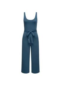 Jumpsuit Ragwear "Lisseta", Damen, Gr. XL (42), Normalgr&ouml;&szlig;en, blau (petrol), Material: 48% Baumwolle, 47% Viskose, 5% Elasthan, figurumspielend 7/8-L&auml;nge, tiefer Rundhals, &Auml;rmel ohne &Auml;rmelschlitz, Overalls Jumpsuit, Langer Damen Overall mit Bindeg&uuml;rtel