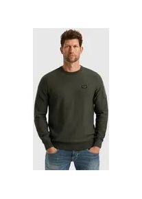 PME-Legend Rundhalspullover PME LEGEND "American classic Buckley knit", Herren, Gr. XL, grau (beluga), Strick, Obermaterial: 100% Baumwolle, unifarben, regular fit normal, Rundhals, Rippb&uuml;ndchen, Pullover Rundhalspullover, mit Logo Stickerei
