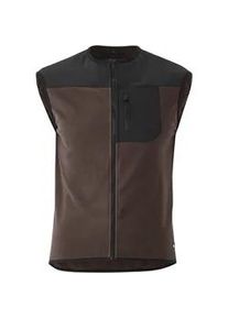 Fahrradjacke Gonso "ADVENTURE VEST FLEECE", Herren, Gr. XL, dunkelbraun, 95% Polyester (Recycelt), 5% Elasthan, Rundhals, Jacken Fahrradjacke, Unisex Radweste, warme Fleece-Weste, integrierte Smartphone Tasche