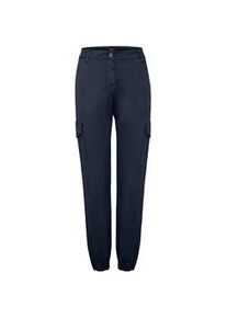 Cargohose oxmo "Cargohose OXCoco", Damen, Gr. M, N-Gr, blau (total eclipse), Obermaterial: 98% Baumwolle CO. 2% Elasthan EL., Hosen Cargohose