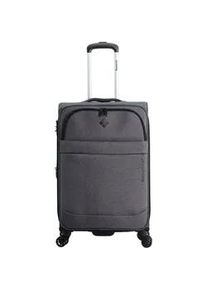 Koffer Saxoline "2 Tone", Gr. B/H/T: 42,5cm x 67cm x 25cm, grau, Polyester, Koffer, aus Polyester-Material