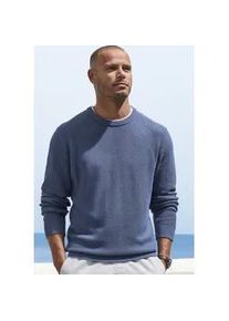 Strickpullover John Devin, Herren, Gr. M (48/50), blau, Strick, , unifarben, regular fit normal, Rundhals, Strickb&uuml;ndchen, Pullover Strickpullover, Pullover in modischer Strickstruktur, Topseller
