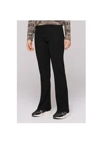 Stoffhose SOCCX, Damen, Gr. L, Normalgr&ouml;&szlig;en, schwarz, Interlock, Material: 65% Viskose, 24% Polyester, 11% Elasthan, unifarben, slim fit lang, Hosen Stoffhose, mit Elastikbund