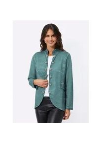 Shirtjacke Inspirationen "Sweatjacke", Damen, Gr. 52, gr&uuml;n (jade), 100% Baumwolle, gemustert, unifarben, Shirts Shirtjacke