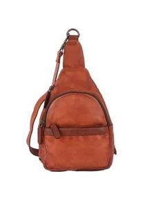 Handtasche Harbour 2nd "Solomon", Damen, Gr. B/H/T: 18cm x 26cm x 8cm, braun (cognac), Rindsleder, Taschen Handtasche