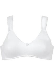 B&uuml;gelloser BH Naturana "Athleisure", Damen, Gr. 90, Cup B, wei&szlig;, Obermaterial: 90% Baumwolle, 10% Elasthan, unifarben, bequem, BHs, vorgeformte Cups, breite Tr&auml;ger, ohne B&uuml;gel, bequem, Baumwollmix
