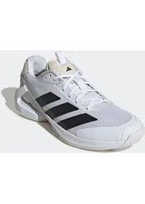 Tennisschuh Adidas PERFORMANCE "ADIZERO UBERSONIC 5", Herren, Gr. 46, schwarz-wei&szlig; (cloud wei&szlig;, core schwarz, silber metallic), Synthetik, Textil, Schuhe, f&uuml;r Hartpl&auml;tze