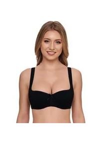 Dirndl-BH SuSa "Wiesn Zauber", Damen, Gr. 70, Cup B, schwarz, Spitze, Obermaterial: 52% Baumwolle, 40% Polyamid, 8% Elasthan, unifarben, bequem, BHs Dirndl-BH, Soft-Cups, Spitze, mit B&uuml;gel, St&auml;bchen in der Seitennaht