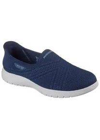 Slip-On Sneaker Skechers "ON-THE-GO FLEX-EXCELLENCY", Damen, Gr. 42, blau (navy), Textil, Schuhe, Slipper, Schlupfschuh mit Memory Foam und Slip-ins Technologie
