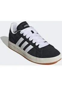 Sneaker Adidas SPORTSWEAR "GRAND COURT BASE 00S", Herren, Gr. 42, schwarz-wei&szlig; (core schwarz, cloud wei&szlig;, gum10), Leder, Synthetik, Schuhe Sneaker, Design auf den Spuren des Adidas Campus 00