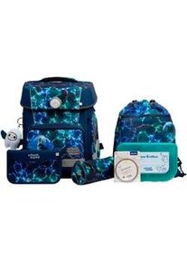 Schulranzen School-Mood "Champion Maxx Pro", Kinder, Gr. B/H/T: 30cm x 40cm x 23cm, felix (wolf), Polyester, Rucks&auml;cke, mit LED-Patchy