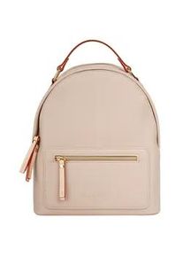 Cityrucksack Bugatti "ELLA", Damen, Gr. B/H/T: 28cm x 23cm x 9cm, onesize, beige, Polyurethan (100%), unifarben, Rucks&auml;cke Cityrucksack