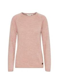 Strickfleece-Pullover oxmo "Strickpullover OXDaniela", Damen, Gr. M, rosa (mahogany rose melange), Obermaterial: 50% Baumwolle CO. 50% Polyacryl PAN., Pullover