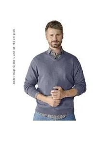 Strickpullover Casamoda "Casamoda Pullover uni", Damen, Gr. 6XL, blau (741, graues mittelblau), 100% Baumwolle, Pullover Strickpullover