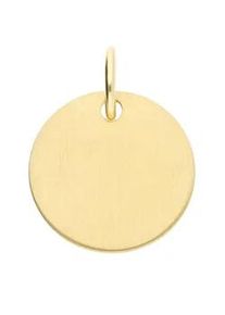 Adelia&acute;s Anh&auml;nger mit Gravur ADELIA ́S "Damen 585 Gold Gravurplatte Anh&auml;nger &Oslash; 12 mm", gold, Schmuckanh&auml;nger, Damen, Gold, f&uuml;r Damen