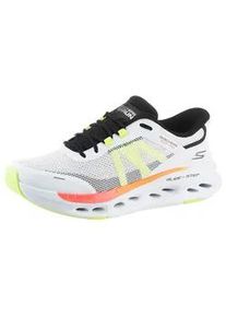 Slip-On Sneaker Skechers "MAX CUSHIONING GLIDE-STEP", Herren, Gr. 40, bunt (wei&szlig;, multi, neon), Synthetik, Textil, kontrastfarbene Details, Schuhe, Slipper, Schlupfschuh, f&uuml;r Maschinenw&auml;sche geeignet, schmale Form